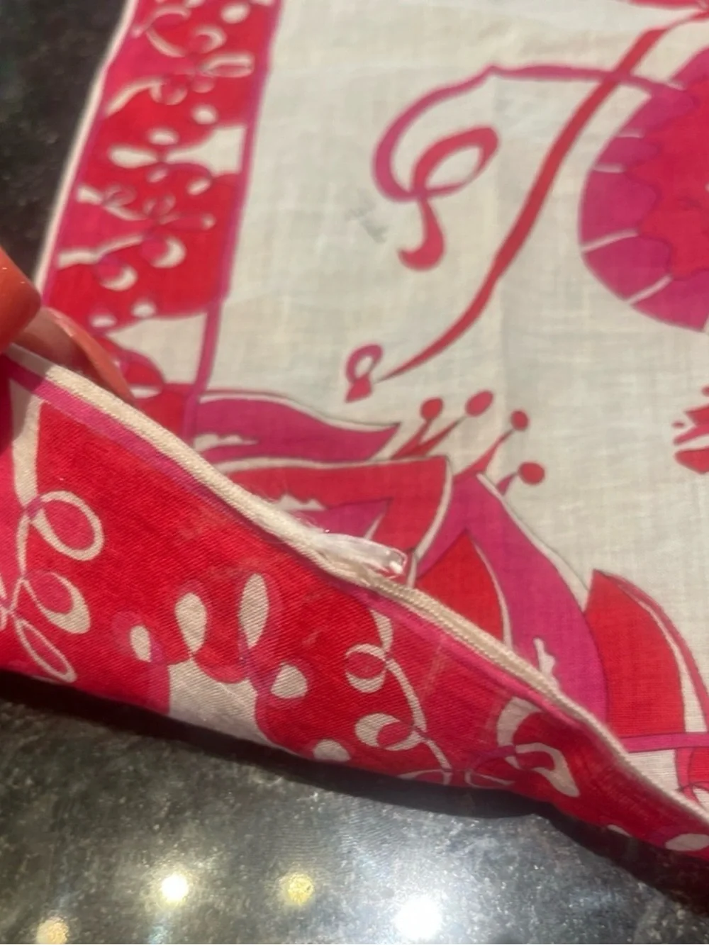 Emilio Pucci Pink & Fuchsia Floral Scarf